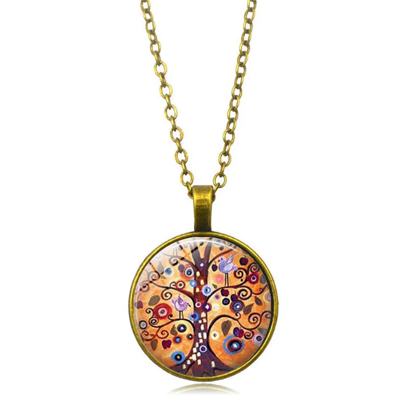 12 Style New Women Men Jewelry Glass Dome Vintage Life Tree Pendant Necklace Classic Copper Color Sweater Chain Accesories Gift |