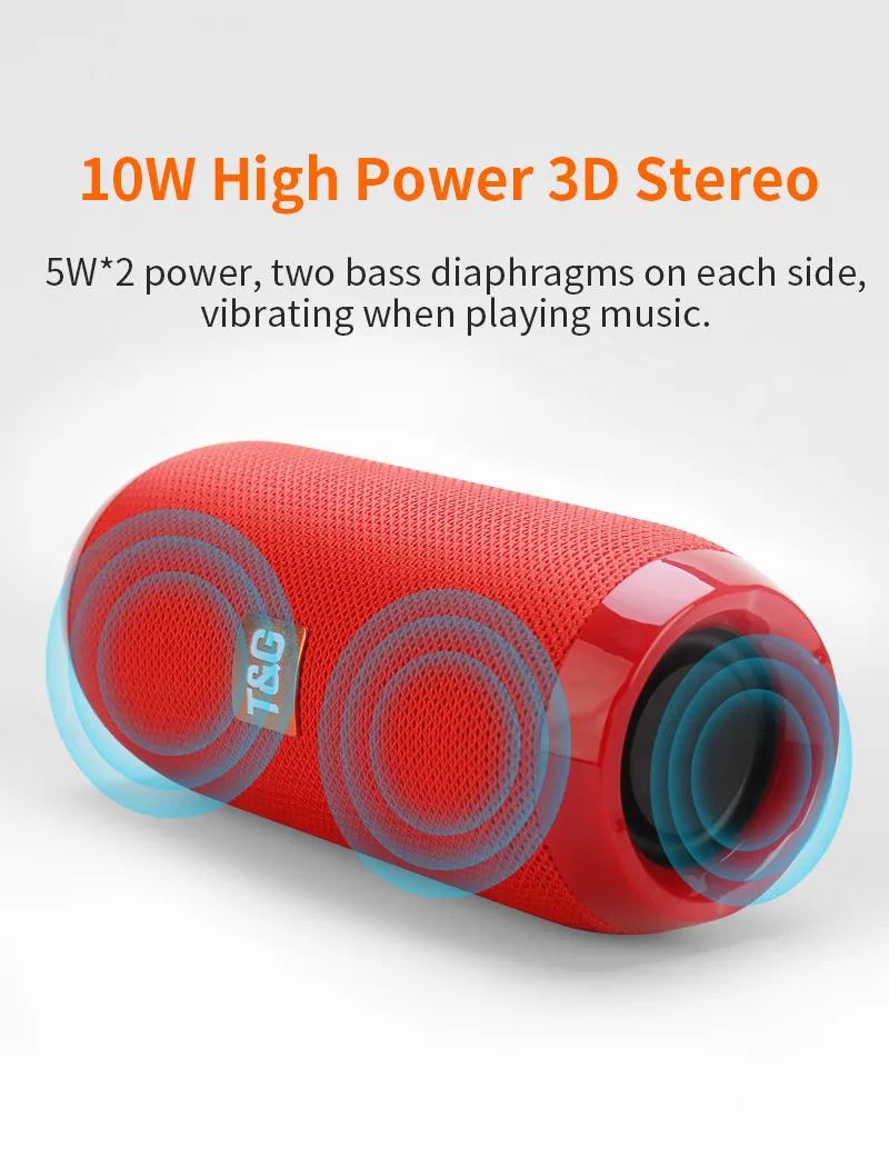 Outdoor Bluetooth-compatiple Speaker Portable Bass Stereo Wireless Column Computer Support FM Waterproof Speakers | Электроника
