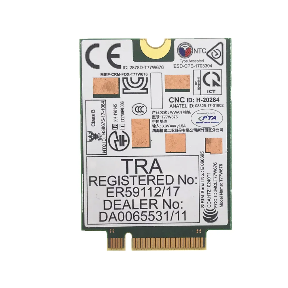 Модем LTE HP lt4220 T77W676 917817-001 4G WWAN M.2 450 Мбит/с для Elite X2 1030 G3 EliteBook X360 | Компьютеры и офис