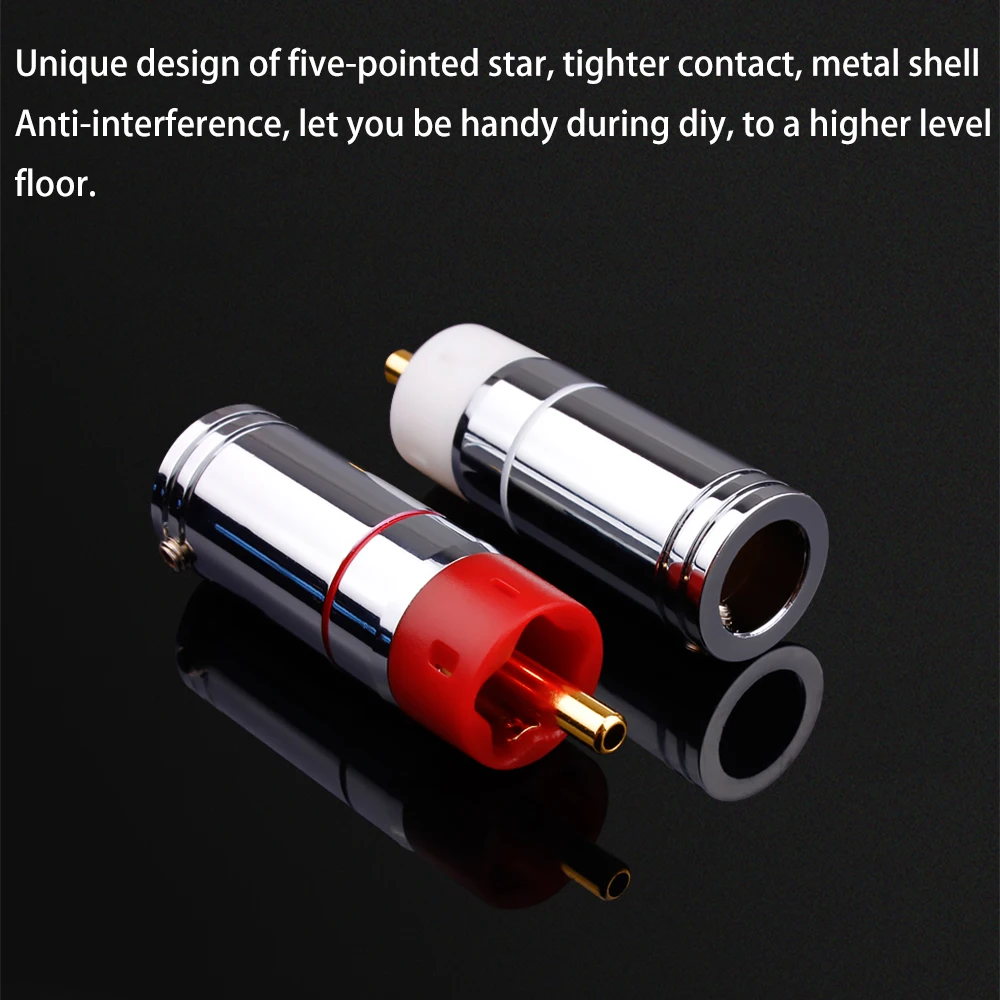 4 шт. Позолоченные Латунные разъемы Rca 9 мм | Электроника