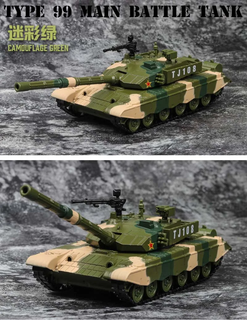 1/32 99 Тип главный боевой танк модель игрушечного транспортного средства моделирование сплав задний светильник звук детские игрушки для детей