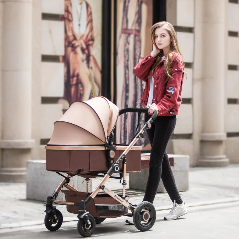 BETSOCCI high view детская коляска двунаправленная откидывающаяся четырехколесная