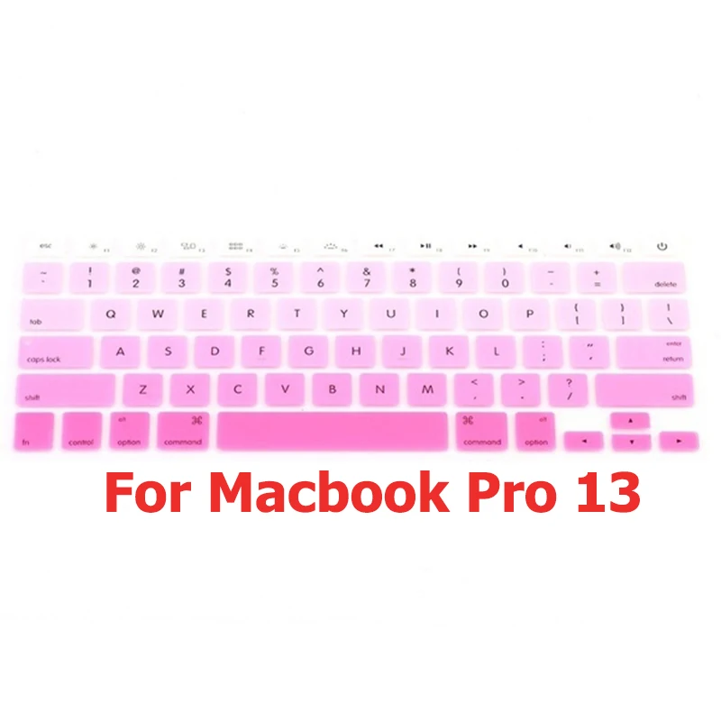 Klavye Koruyucu Крышка клавиатуры для Macbook Air 13 Pro 15 аксессуары английские буквы градиентные наклейки для клавиатуры Naklejki Na Klawiature - Цвет: Klavye Koruyucu