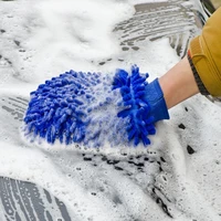 car care car microfiber wash mitt cleaning washing mitt glove microfibre sponge cloth car washer