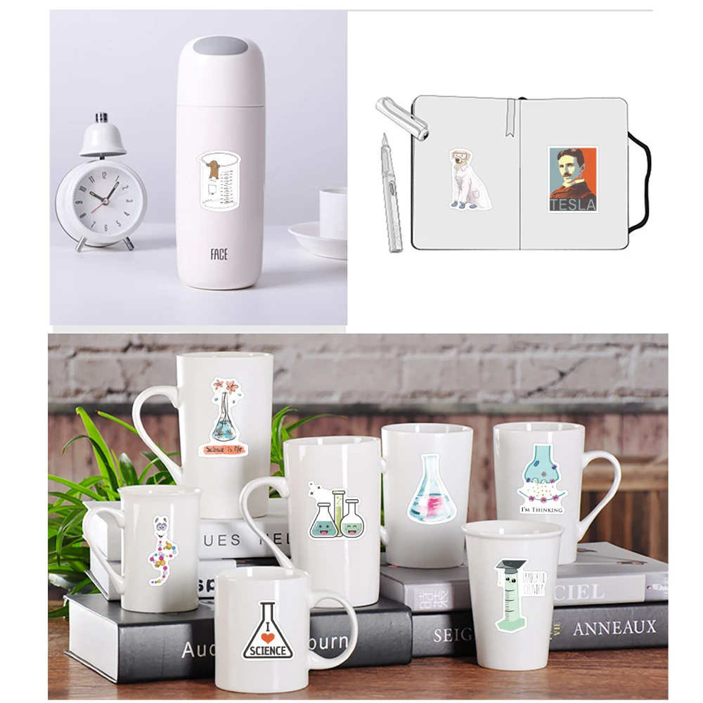 10/30/50/100 шт. научная лаборатория забавная химия ученые наклейки s DIY скейтборд