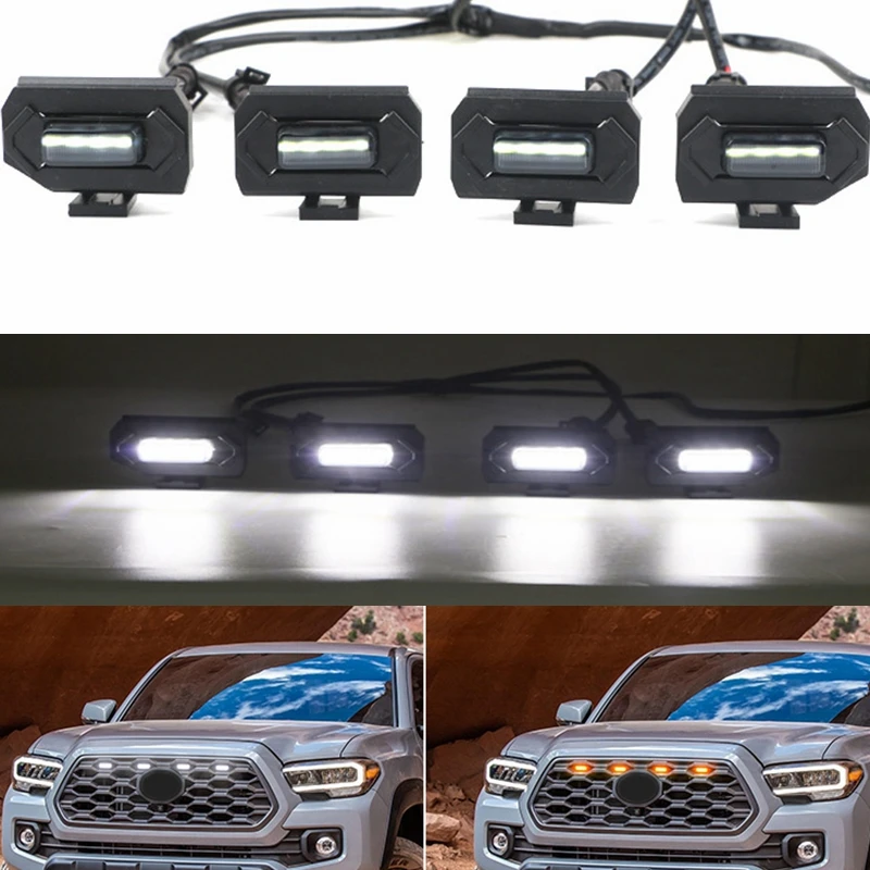 Белый/желтый светодиодная решетка освещения время катания assemblies2020-up для Toyota Tacoma