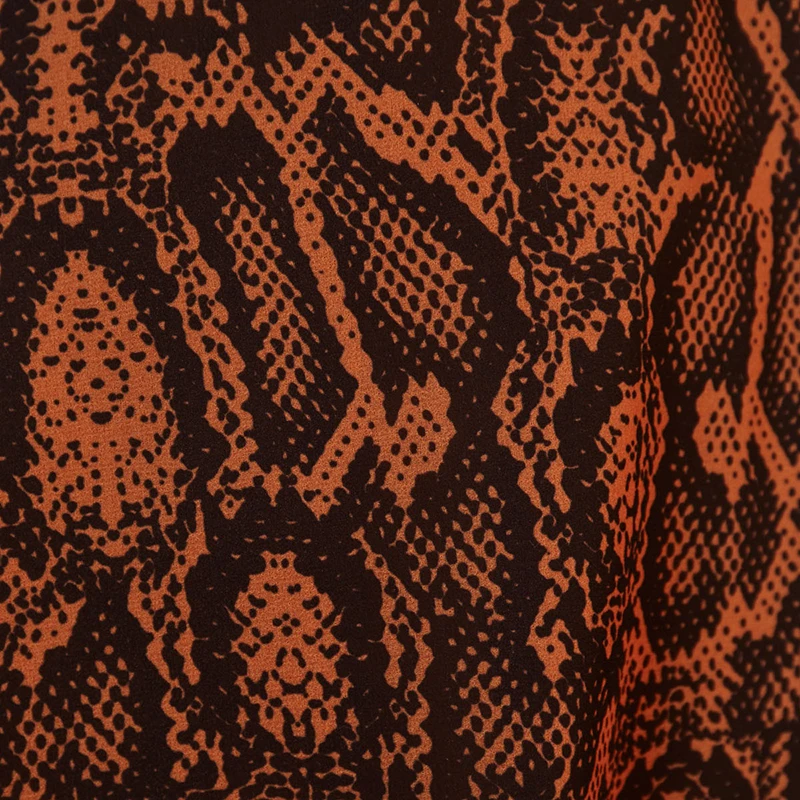 TWOTWINSTYLE женское платье с принтом круглым вырезом длинным рукавом высокой талией