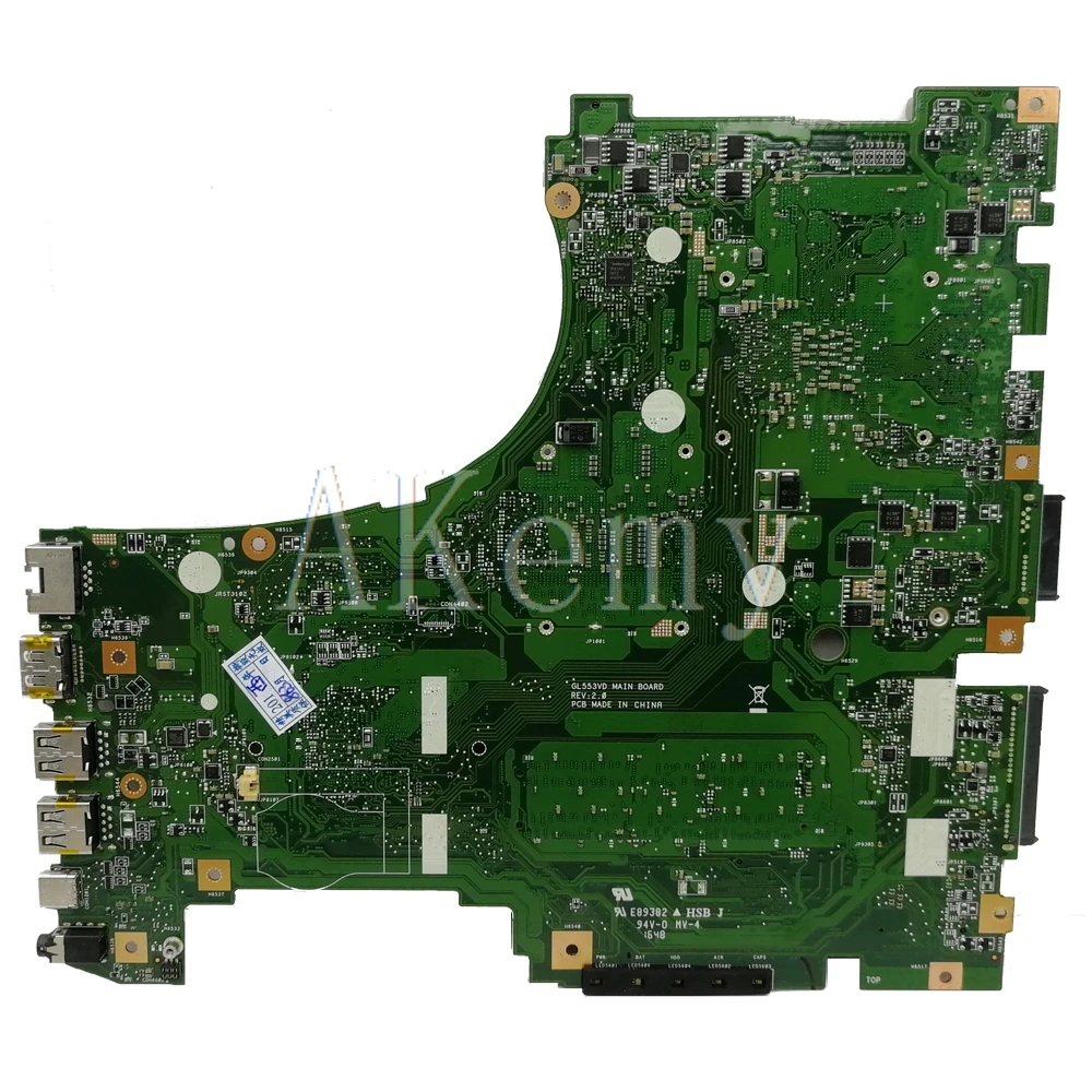Akemy GL553VW MB. _ 0 M/i5-6300HQ/AS GTX960M для For Asus GL553V FX53VW Материнская плата ноутбука REV2.0 90NB0A40-R00010
