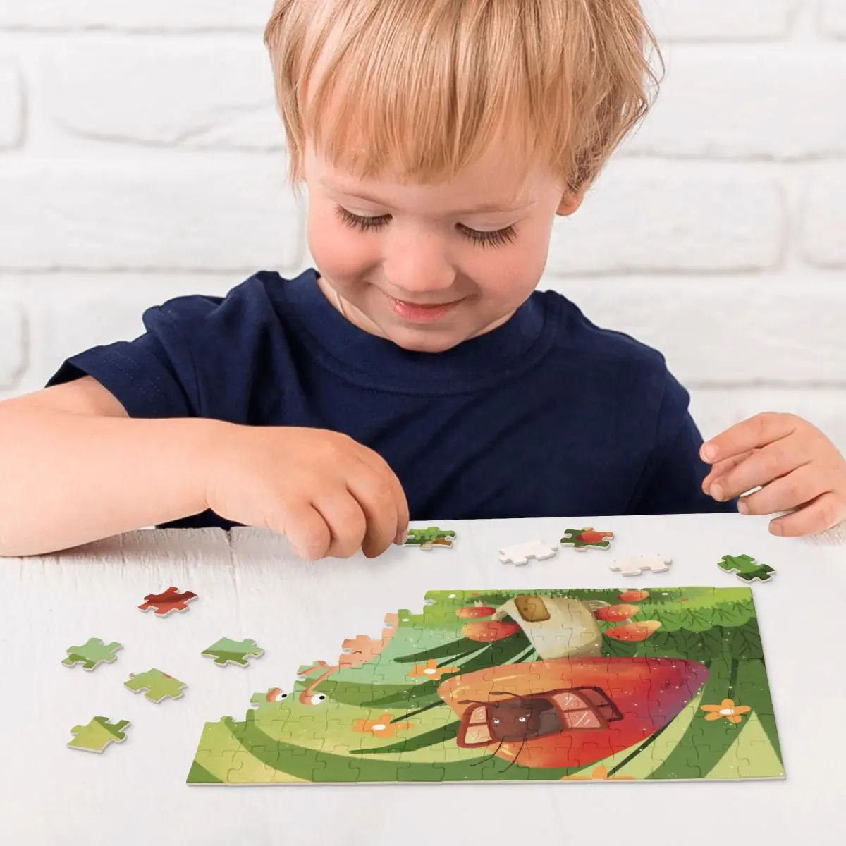 Деревянные блоки головоломка мультфильм улитка и муравей милые игрушки История