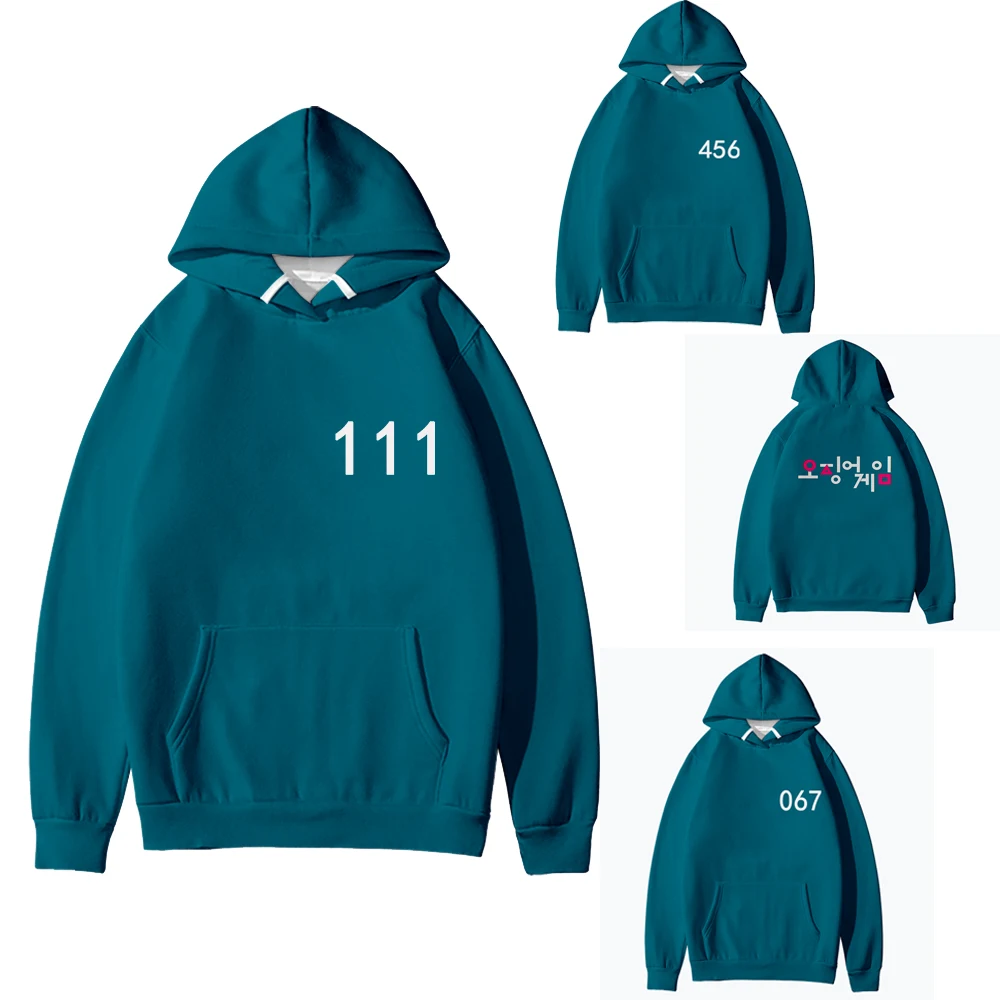 

New Popular Squid Game Hoodies Sweatshirts Men/Women/Kid Unisex Tops Harajuku Hip Hop Hoodie Pullovers Casual Squid Game Clothes