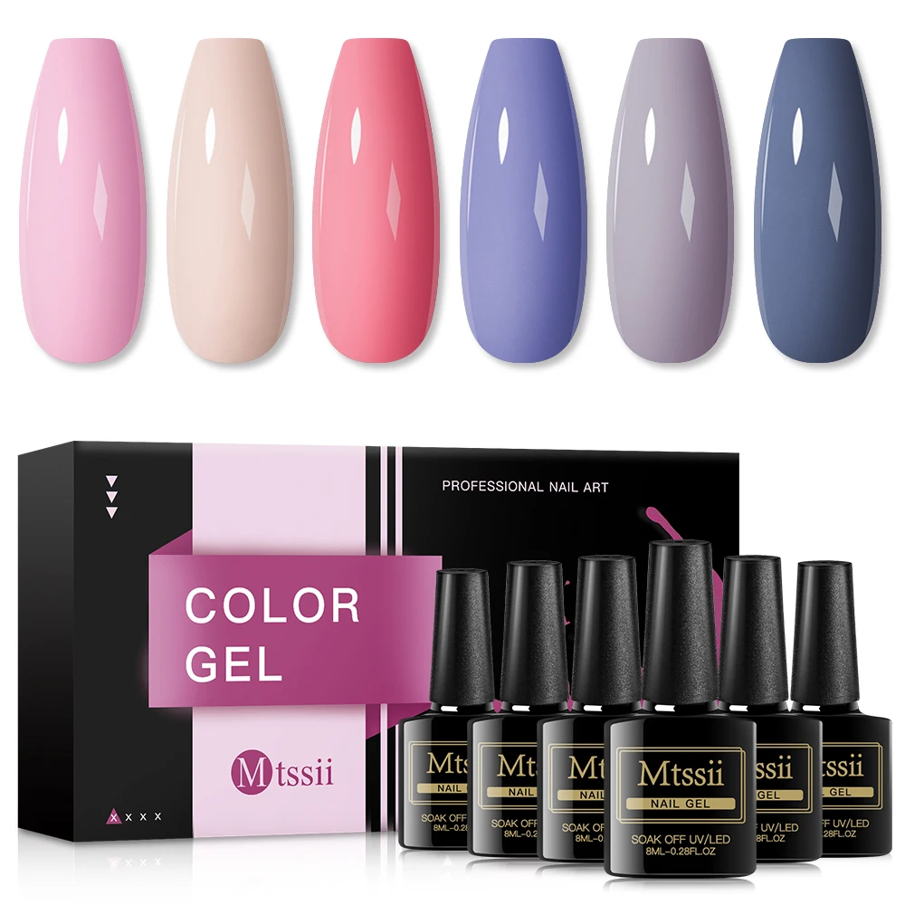 Однотонная одежда гель для ногтей с блестками Польский Комплект полу