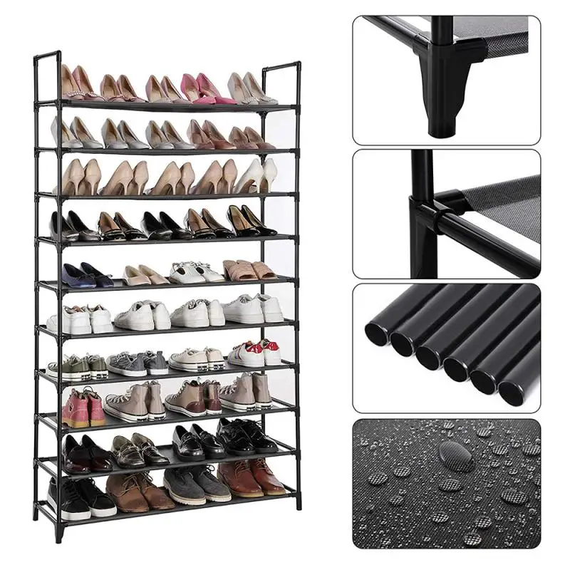 10-layer Shoe Rack Easy Installation Portable Detachable Saving Space Home Dorm Stand Holder Shelf Organizer Cabinet | Мебель