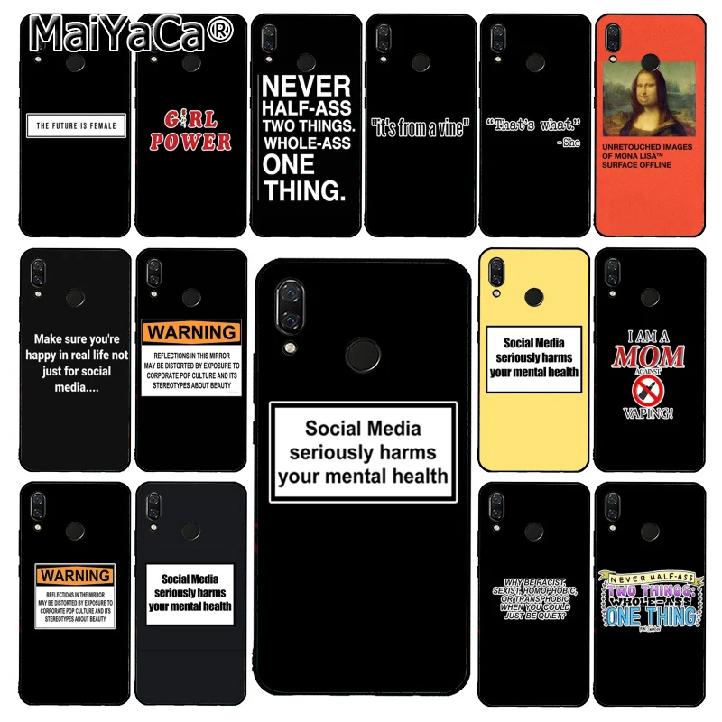 Чехол MaiYaCa для телефона с надписью Ваше умственное здоровье Xiaomi Redmi8 4X 6A 9 8A Redmi 5 5Plus
