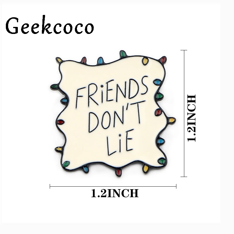 Друг ТВ шоу буквы Простой Стиль цинковый сплав булавка рубашка сумка одежда