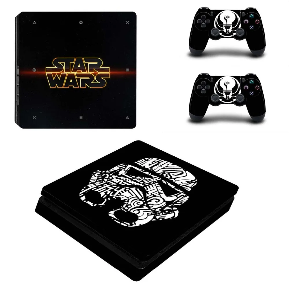 Star Wars полное покрытие лицевые панели PS4 тонкая кожа Виниловая наклейка, стикер для консоли Playstation 4 и контроллеров PS4 тонкий стикер кожи