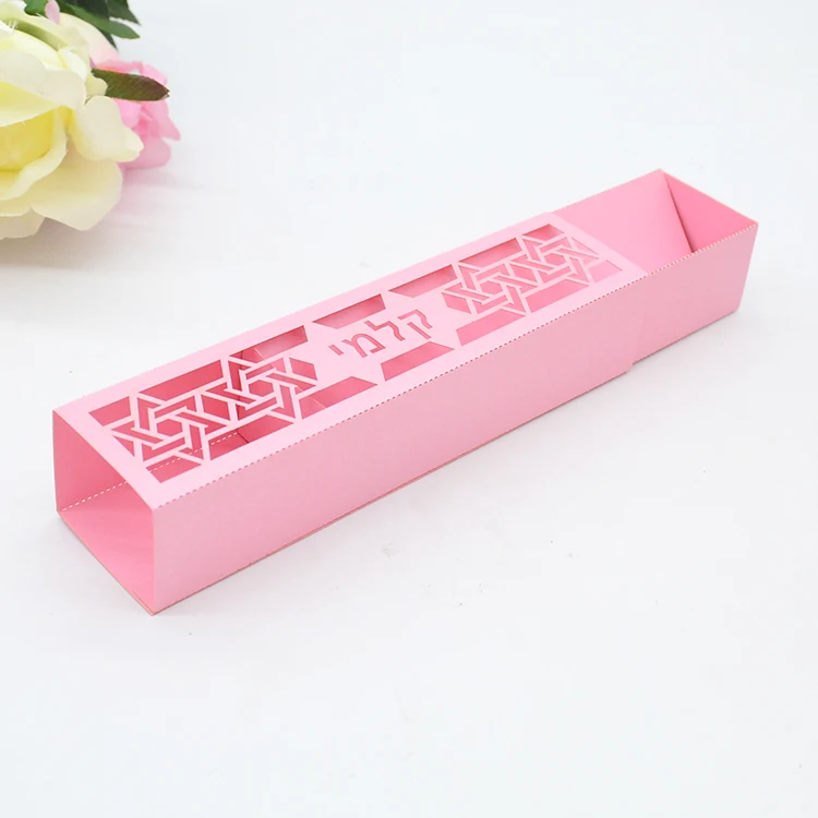 new pink pearl Звезда Давида лазерная резка на заказ иврит имя бар mitzvah коробка приглашений - Цвет: new pink pearl