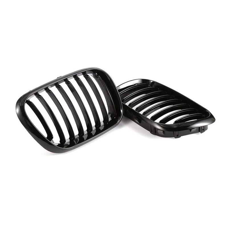 Глянцевый черный передний капот почками Центральная решетка Грили Гриль для BMW X5