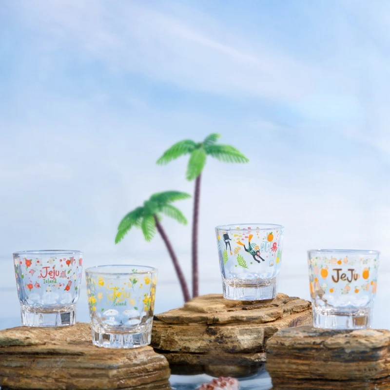 

4pcs/lot Korean Jeju Shochu Cup 50ml Sake Cup Summer Small Fresh Wine Glasses