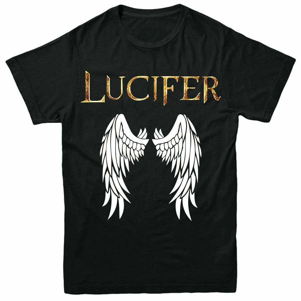 Футболка Lucifer Morningstar том Эллис крылья дьявола для взрослых и детей уличная одежда