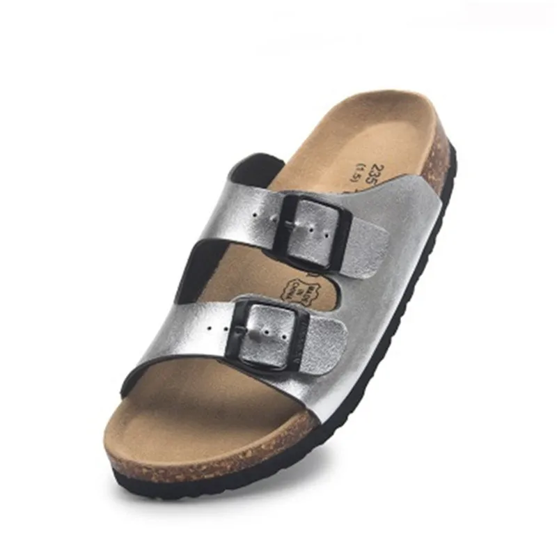 Шлепанцы унисекс на пробковой платформе повседневные уличные сандалии для