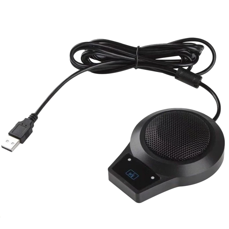 

Omnidirectional Microphone USB Condenser Microphone Built-in Speaker Used for Conference PC Notebook Computer Noise