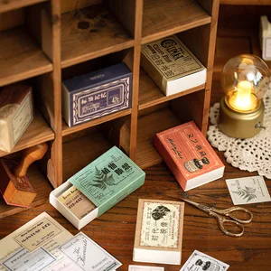 60 шт., бумажные стикеры в стиле ретро