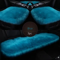 3pc fur car seat covers fiber faux auto seats cushion long plush winter warm seats mats universal for bmw toyota honda pink