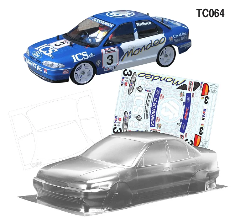 Радиоуправляемая машина OnRoad Clear GT Mustang GT 60 s корпус 200 мм HPI Kyosho Tamiya Redcat HSP 1-10 Масштаб Yokomo Drift 1965 Ford Shelby - Цвет: tc064
