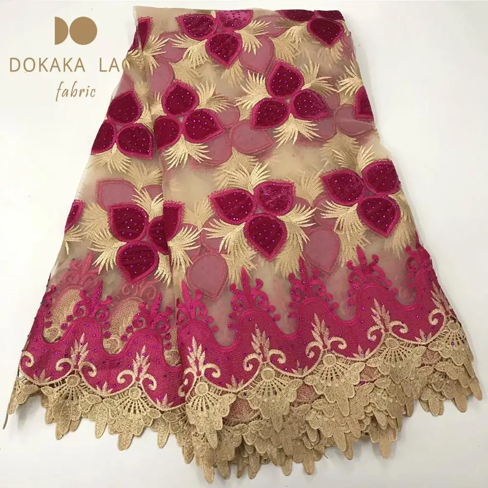 Водорастворимый стиль с камнями бархатная кружевная ткань модный индийские