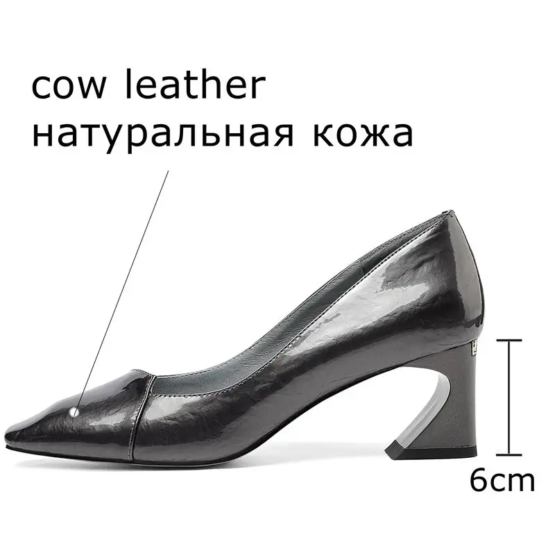 ALLBITEFO/Новинка Брендовая обувь из натуральной кожи Модные женские туфли на