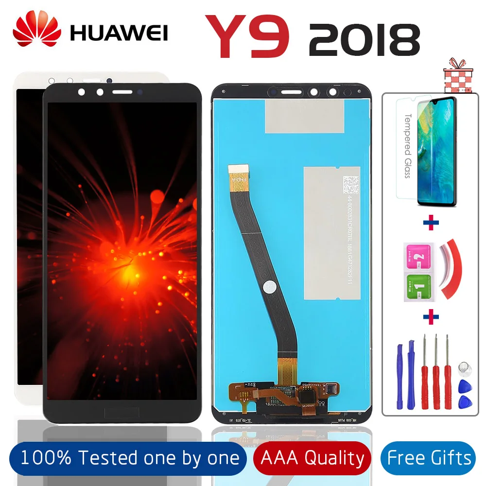 100% протестирован для huawei Y9 2018 ЖК дисплей сенсорный экран в сборе 5 93 ''ЖК