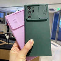 Sliding Camera Lens Protection Phone Case For Samsung Galaxy Note Ultra Note20 20ultra Soft Silicone Back Cover