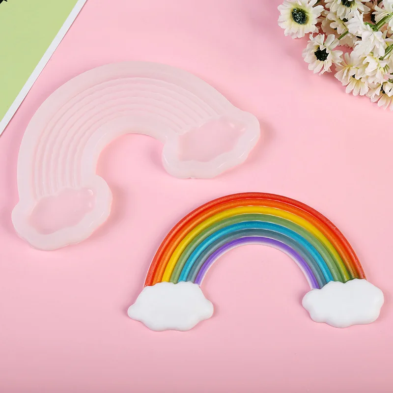 

Cross-border Dedicated Baking Cake Decoration Cloud Rainbow Chocolate Silicone Mold Resin Mold Cake Decoration Accessories