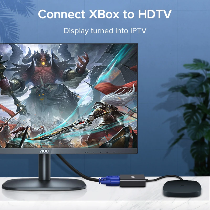 Адаптер SUPTEC HDMI-VGA преобразователь 1080P HDMI цифровой в аналоговый видео-и