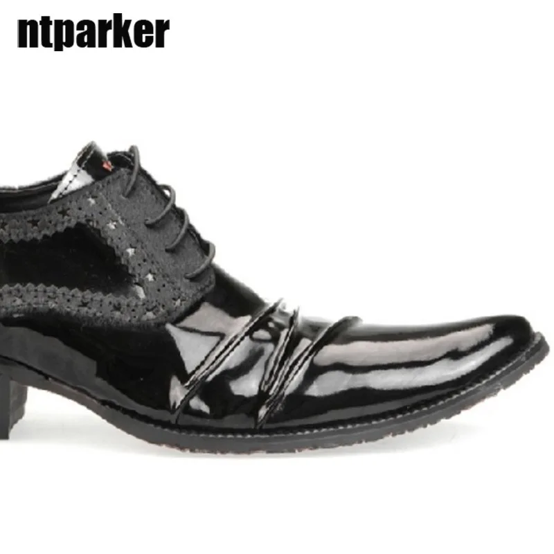 Мужские туфли Ntparker в японском стиле деловые кожаные с острым носком мужские