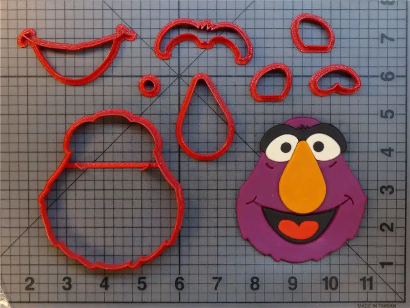 Улица Сезам Монстр лицо Elmo Оскар 3D печать печенья резак набор|Инструменты для