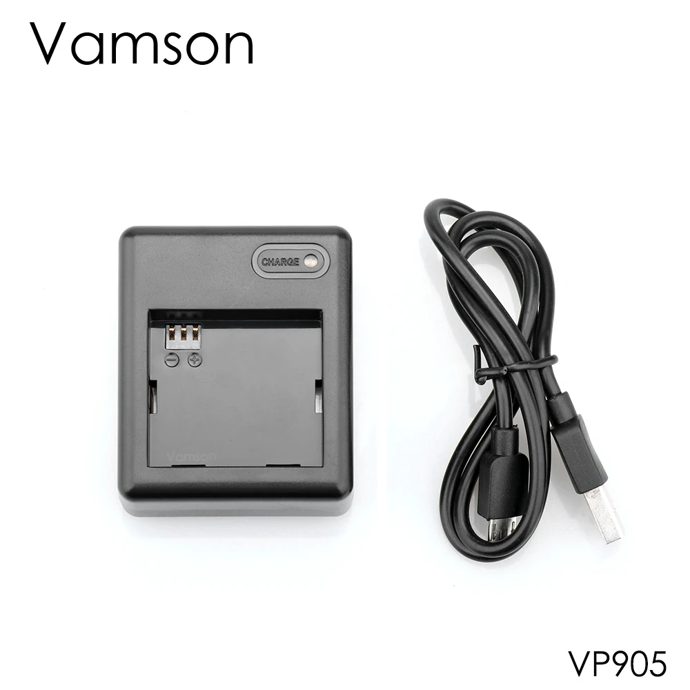 

Двойное зарядное устройство с USB-портом Vamson, можно заряжать 2 литий-ионных аккумулятора для Xiaomi, аксессуары для спортивной камеры Yi VP905