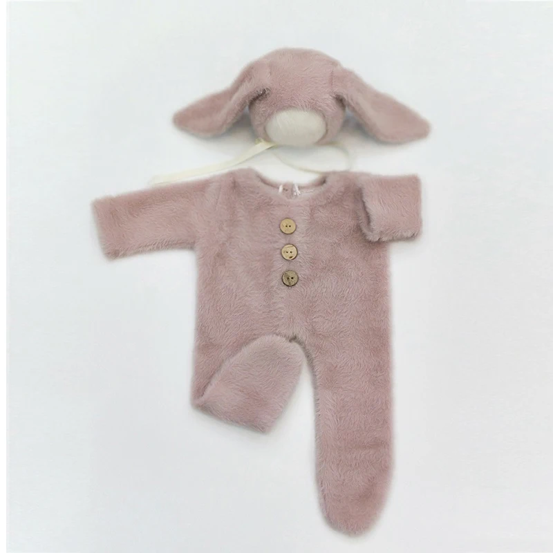 Accesorios de fotograf&iacute;a para reci&eacute;n nacido, pelele + sombrero, conjunto de accesorios de fotograf&iacute;a para ni&ntilde;o peque&ntilde;o, traje para sesi&oacute;n de fotos de estudio, 2 uds.-1