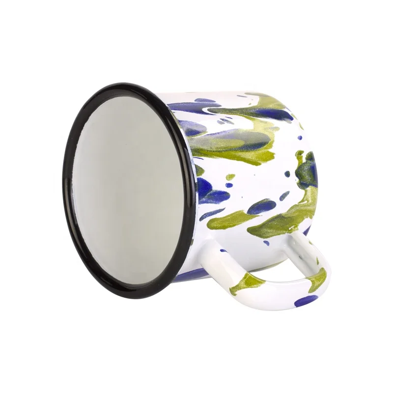 Кемпинг пользовательские красочные пустые сублимации чая эмаль кружка для