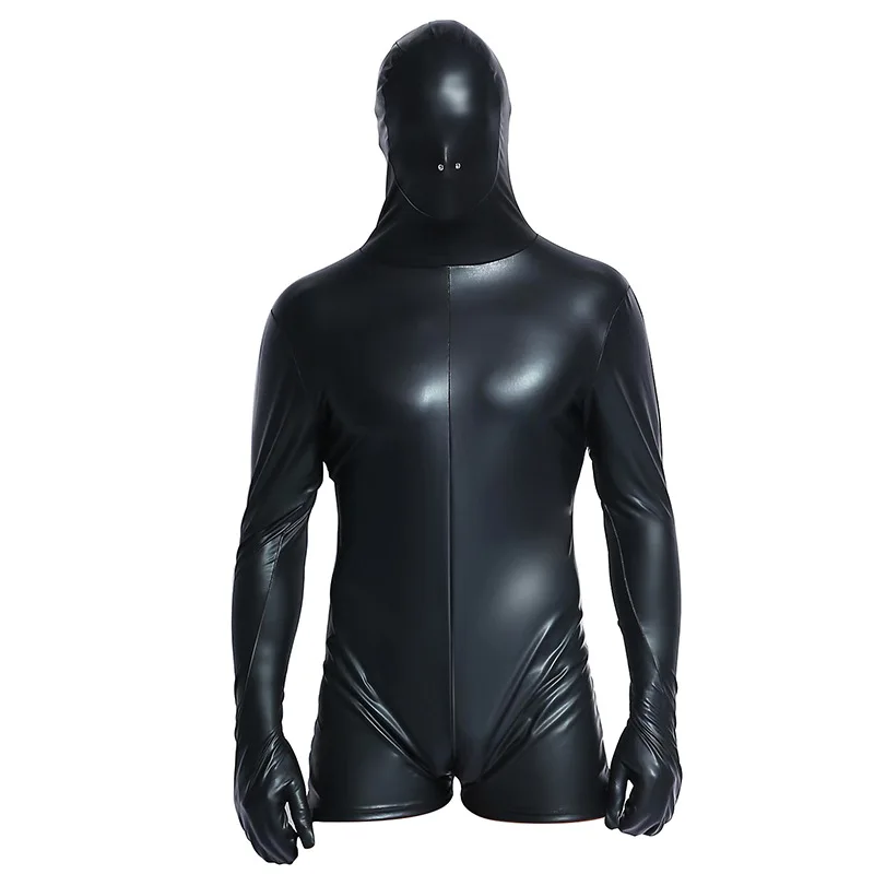 Латексный бондаж Zentai костюм кошки из лакированной кожи фетиш Мужская одежда