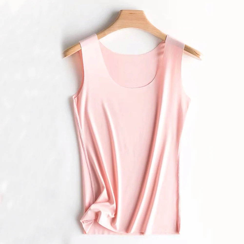 2020 летние однотонные Бесшовные женские топы без рукавов мягкий модальный жилет