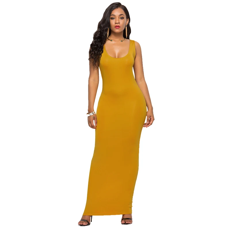 Женское облегающее платье-макси элегантное эластичное вечернее платье до пола