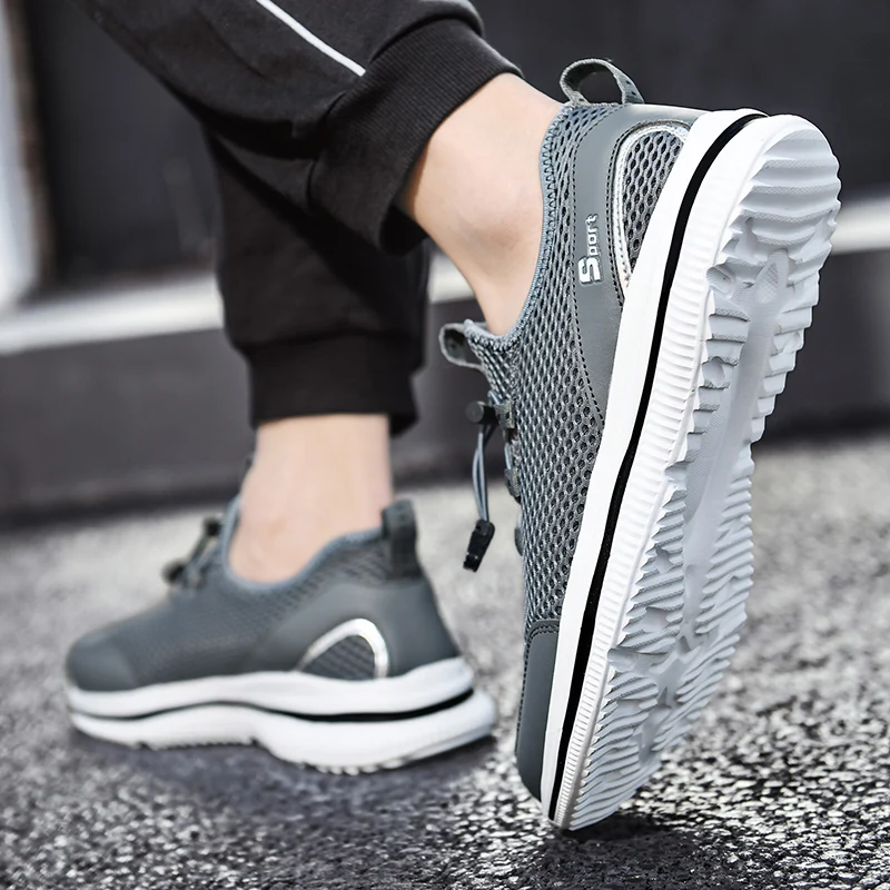 

Fashion Breathable Ultra Light Running Shoes Mesh Sneakers Men Casual Jogging Walking Shoes Large Size US 14