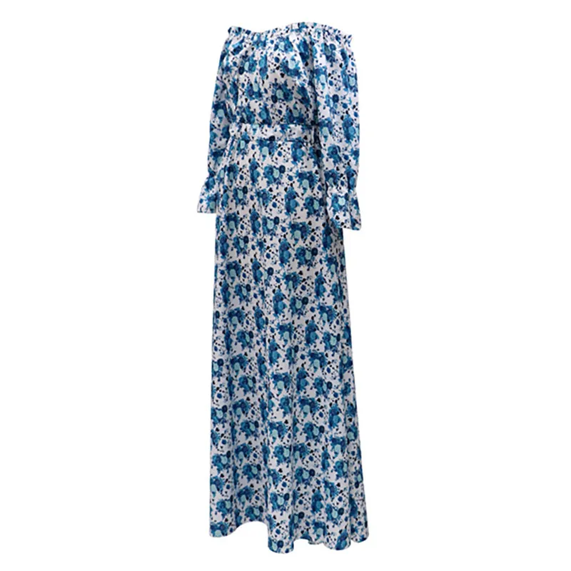 Женское пляжное платье в стиле бохо белое шифоновое с открытыми плечами и