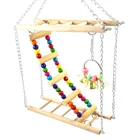Подставка-лестница для животных, подвесная качели для скалолазания, жевательного моста, игрушечный колокольчик