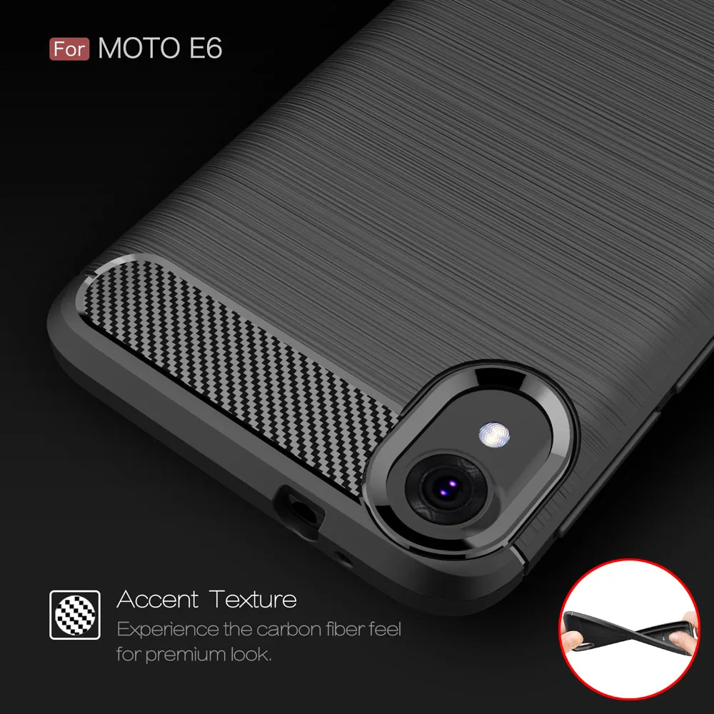 Чехол из углеродного волокна 5.45For Moto E6 чехол для Motorola E 6th Gen телефона лента на