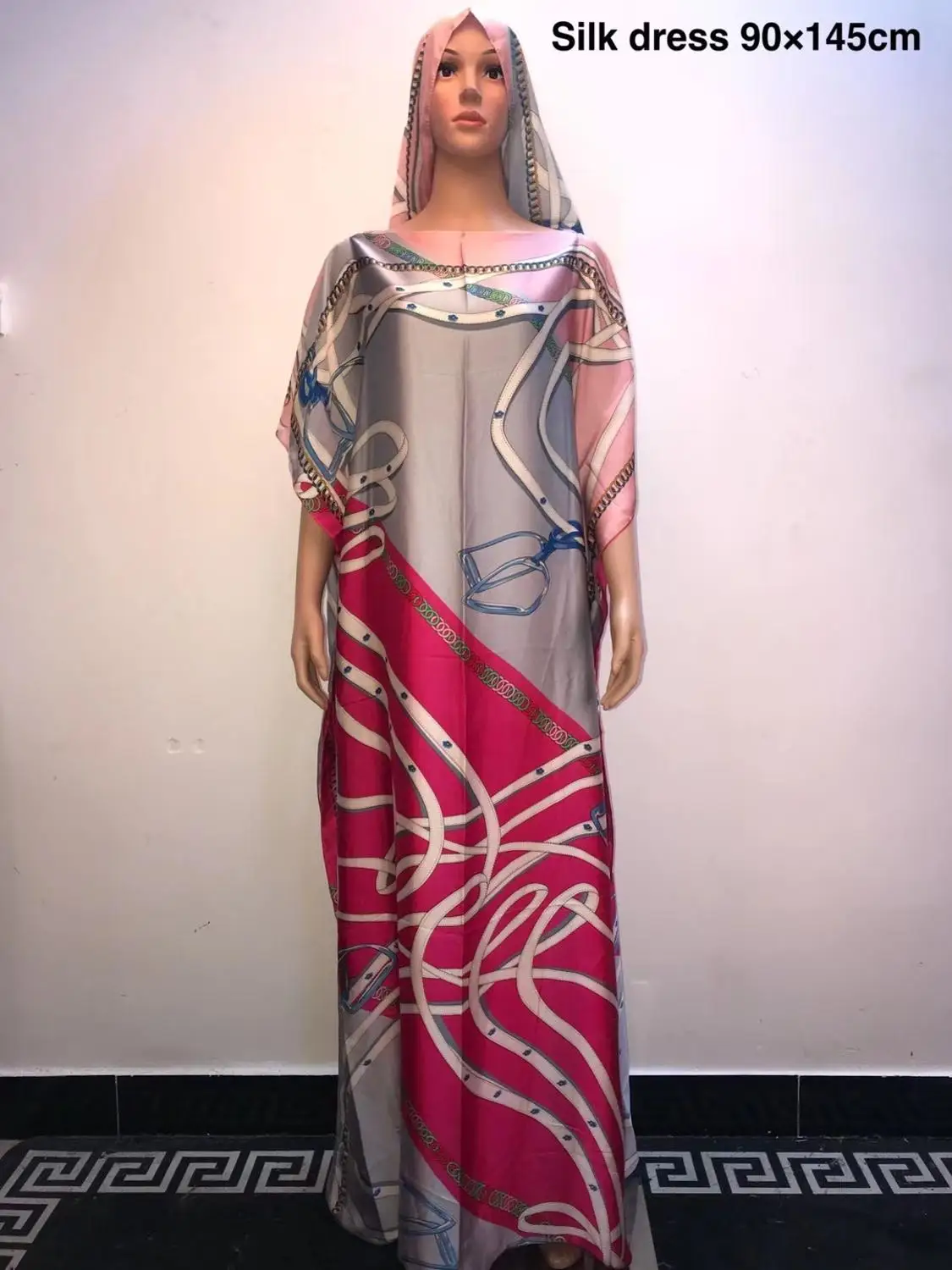 

Elegant printed Malaysia women Kaftan silk dresses free size dashiki summer dress African dresses for women