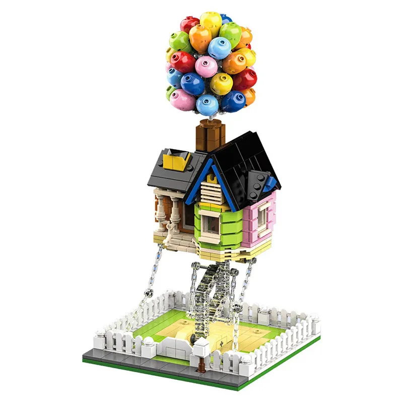 

DIY Bricks Toys Balloons Flying Houses Model Building Blocks Movie Educational Physics Tensegrity Suspended Gravity Gifts