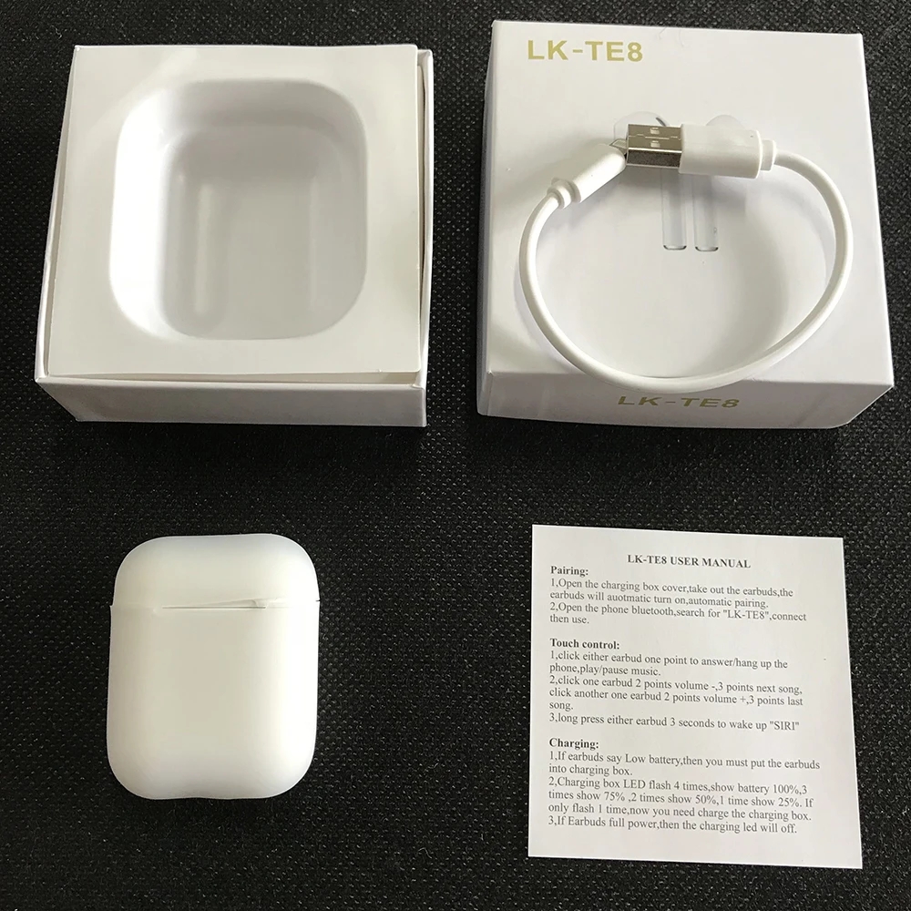 Bluetooth беспроводные наушники LK-TE8 LKTE8 наушники TWS bass 5,0 наушники с зарядным устройством pk i10 i9s i12 i13