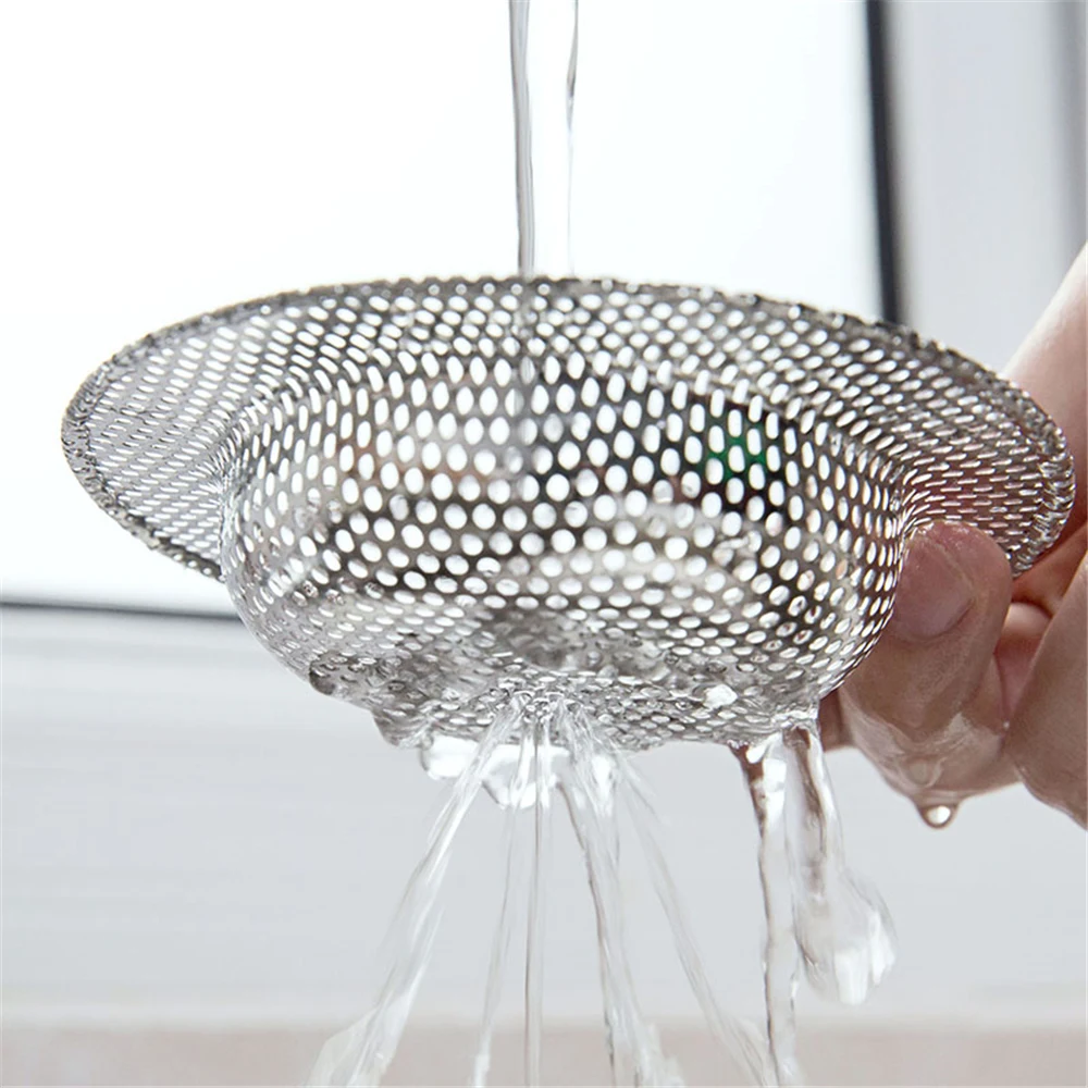 

Sink filter stainless steel drain treatment plug kitchen with silver durable